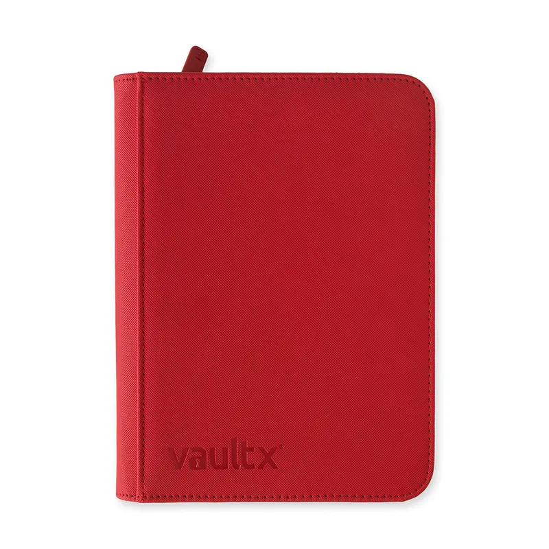 Fire Red Vaultx 4-Pocket Zip Binder