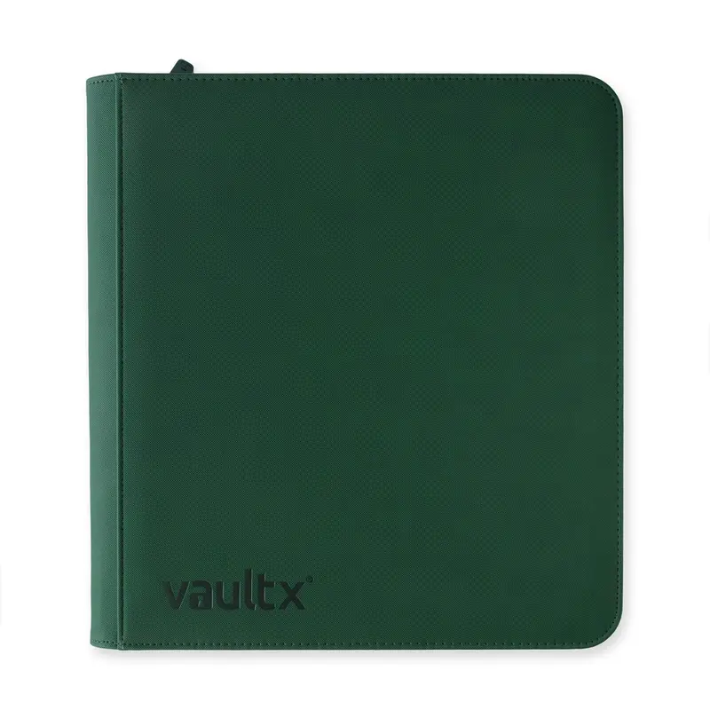 Forest Green Vaultx 12-Pocket Zip Binder