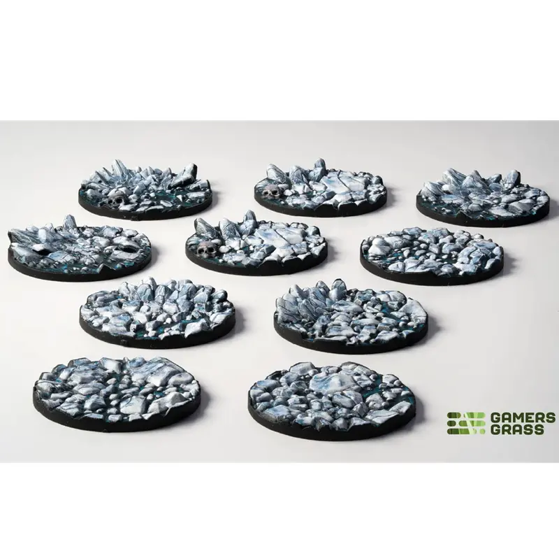 Gamers Grass Frost Lake Base Toppers - 28mm Round