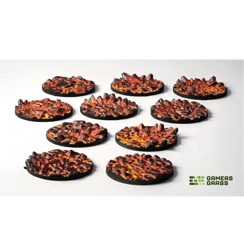 Gamers Grass Molten Lava Base Toppers - 28mm Round