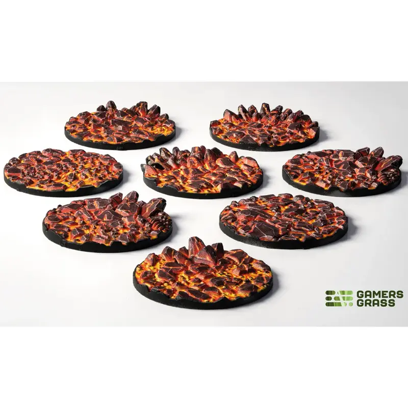 Gamers Grass Molten Lava Base Toppers - 32mm Round