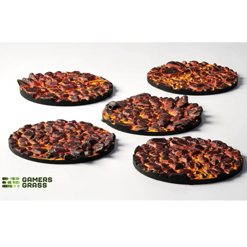 Gamers Grass Molten Lava Base Toppers - 40mm Round