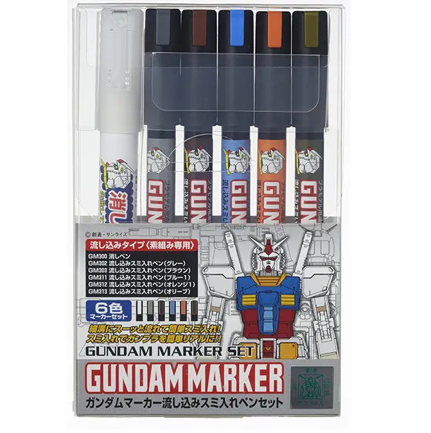 Gundam Pouring Inking Pen Set - Pour Type Markers For Gunpla