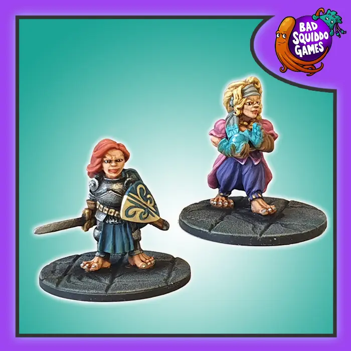 Halflings Fighter & Sorcerer - Bad Squiddo Games