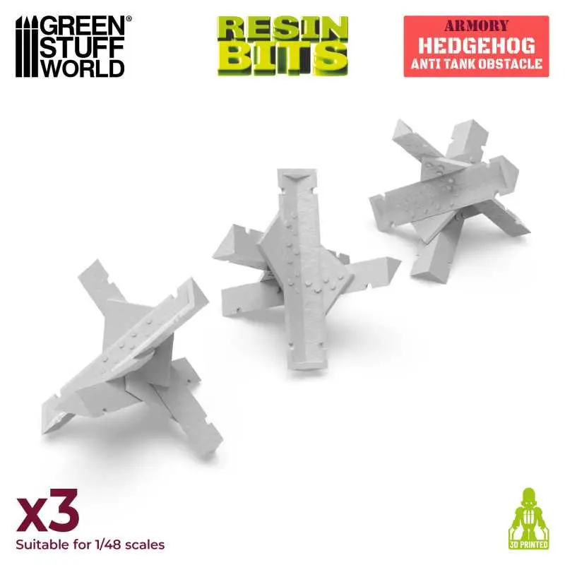 Hedgehog Anti Tank Obstacle Resin Bits - Green Stuff World