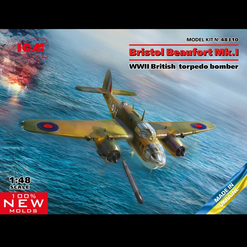 ICM Bristol Beaufort Mk.I WWII British Torpedo Bomber – 1