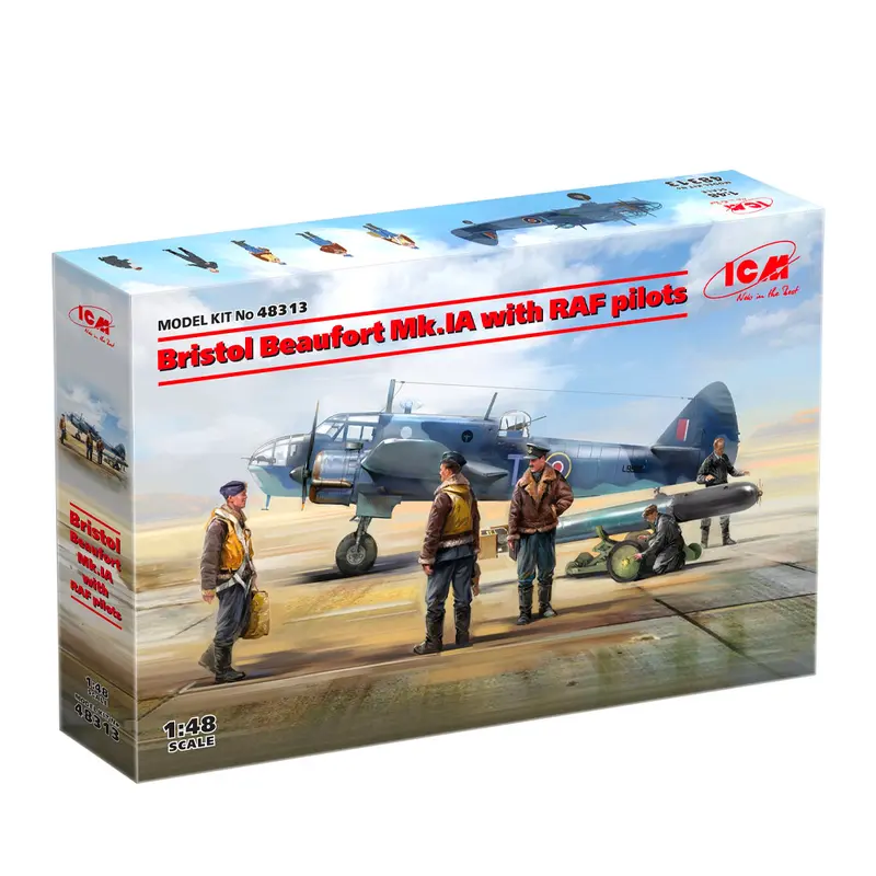 ICM Bristol Beaufort Mk.IA & RAF Pilots Scale Model