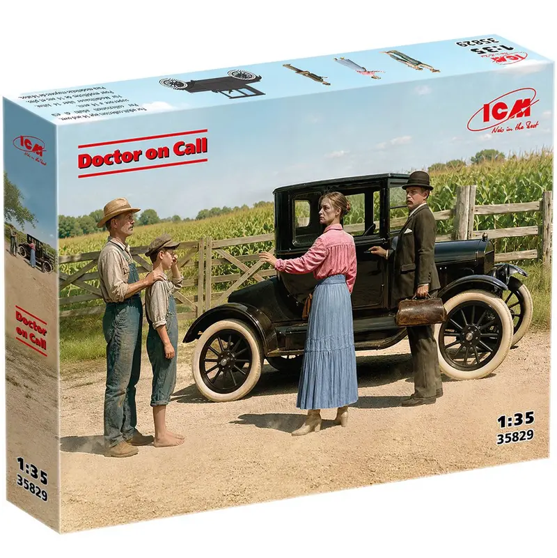 ICM Doctor on Call -1918 Ford Model T with 4 Figures 1