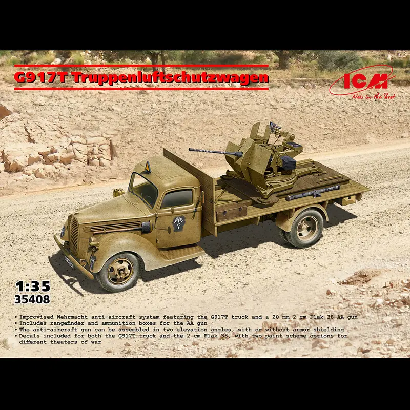 ICM G917T Truppenluftschutzwagen With Flak 38 | 1