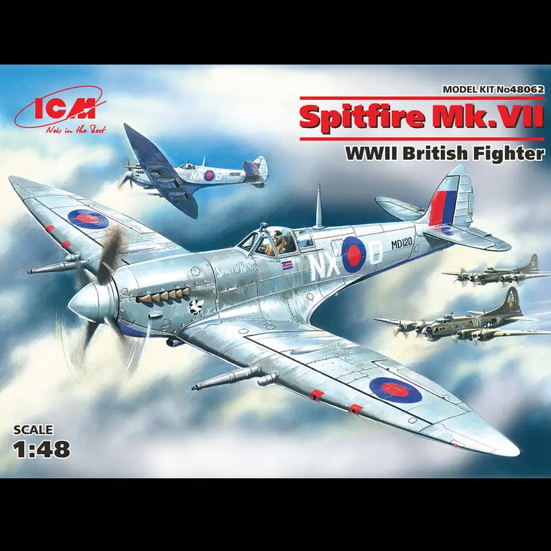 ICM Spitfire Mk.VII WWII British Fighter  - 1