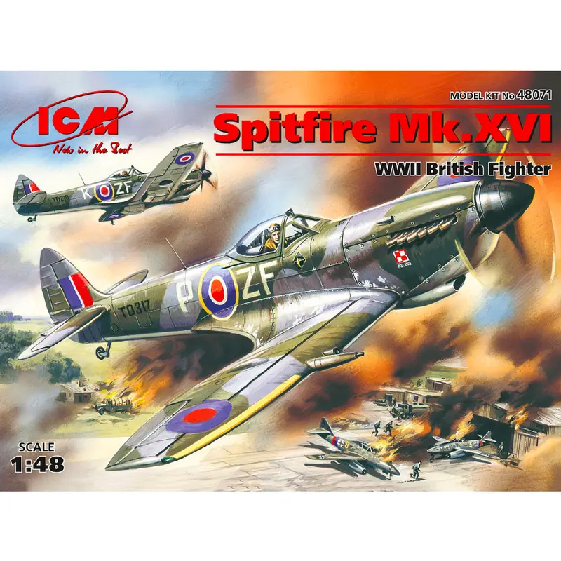 ICM Spitfire Mk.XVI WWII British Fighter Scale Model