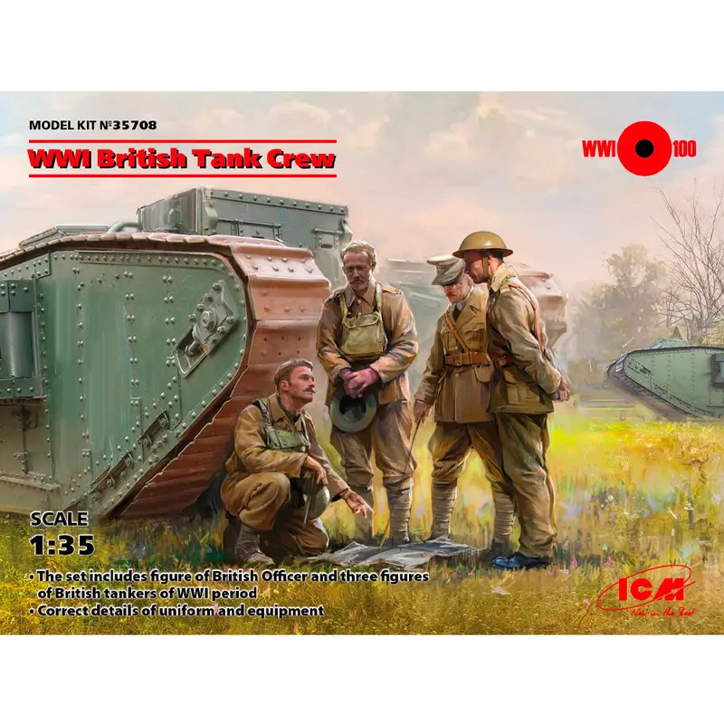 ICM WWI British Tank Crew Scale Model