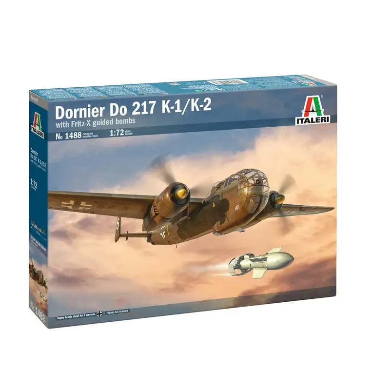 Italeri Dornier Do 217 K-1/K-2 with Fritz X Guided Bombs | 1