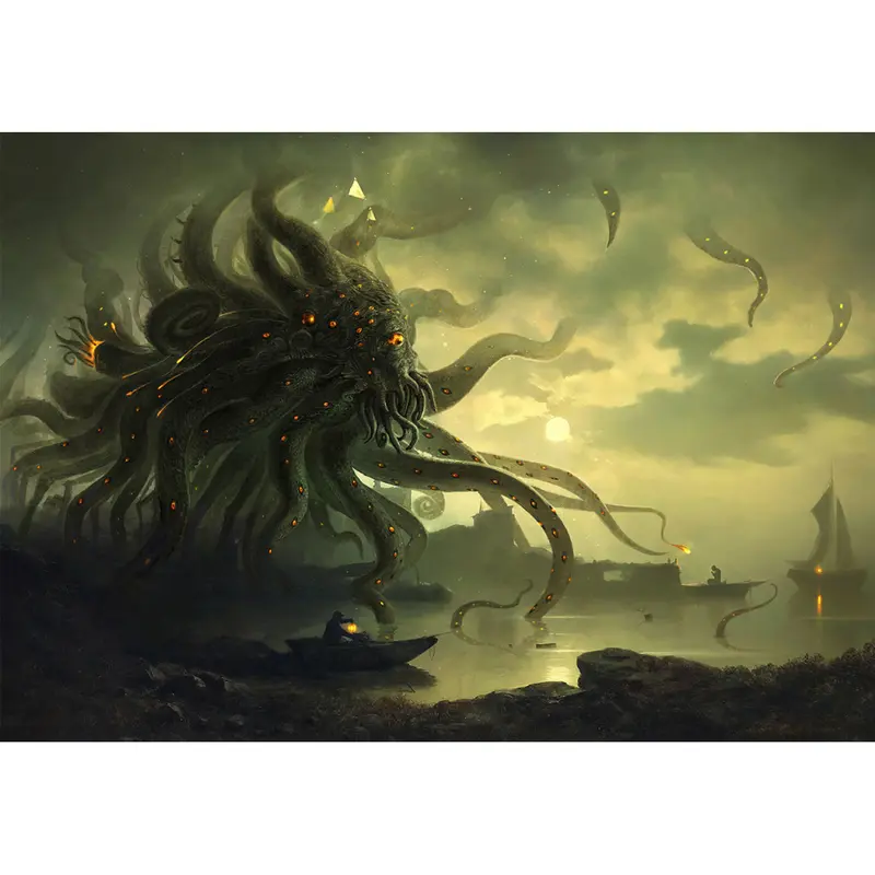 Kraken Dark Shoggoth Stitched Playmat