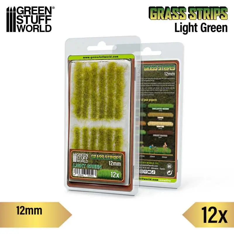 Light Green Grass Strips 12mm - Green Stuff World