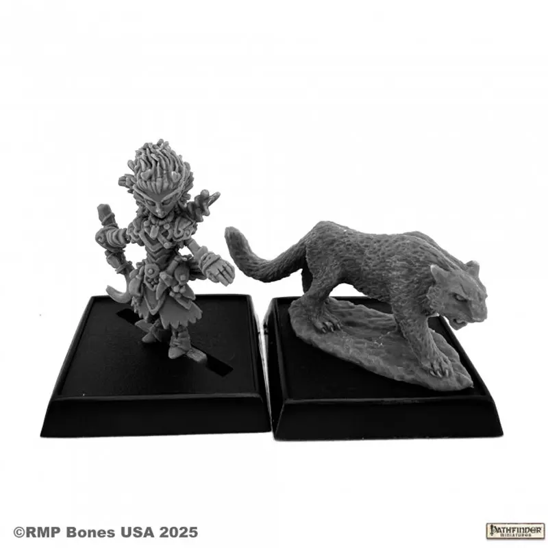 Lini & Droogami, Iconic Gnome Druid - 89110 Pathfinder Mini
