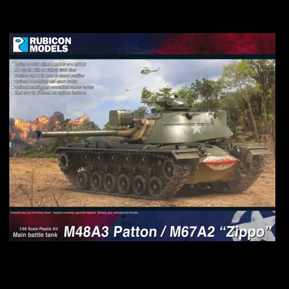 M48A3 Patton / M67A2 Zippo -Rubicon 1/56 Kit