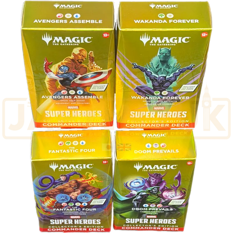 Magic the Gathering Marvel Super Heroes English Collector's Commander Deck - Set of 4