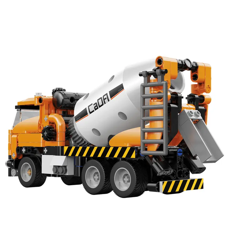 Mini Engineering Mixer Truck - Cada Bricks