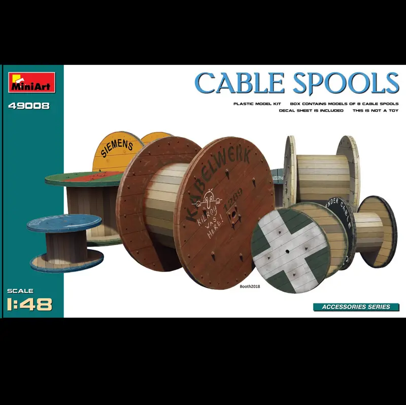 MiniArt Cable Spools - 1/48 Scale