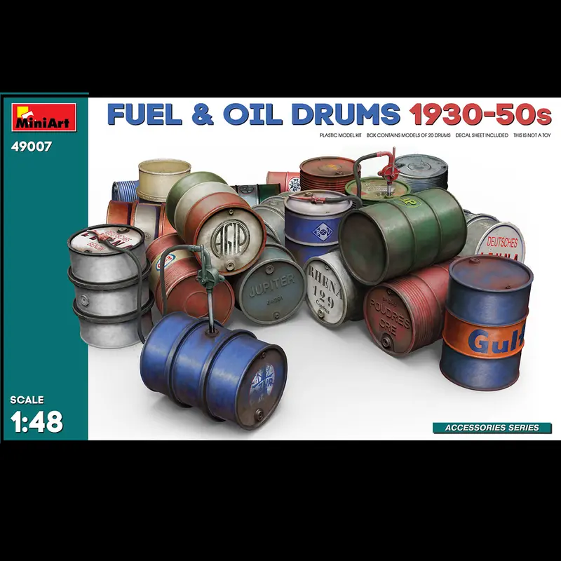 MiniArt Fuel & Oil Drums 1930–50s - 1
