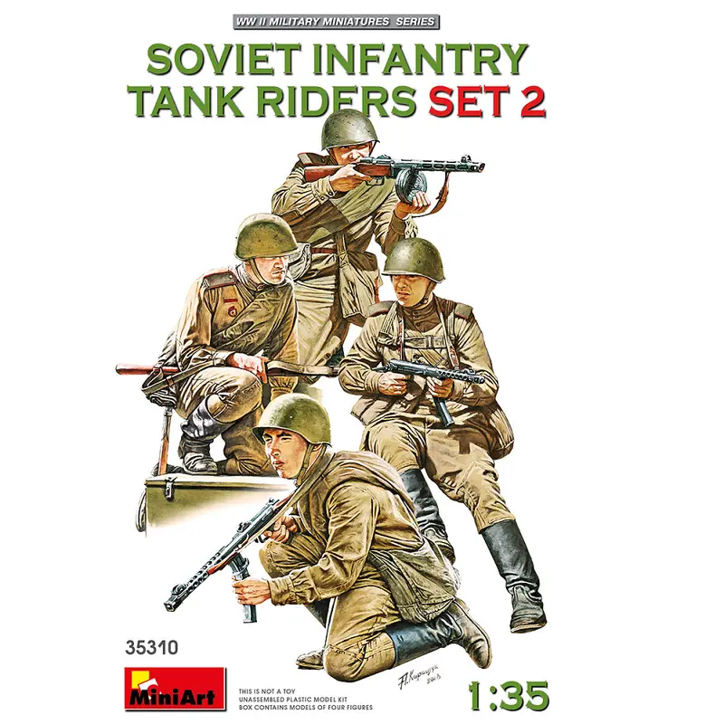MiniArt Soviet Infantry Tank Riders Set 2 - 1
