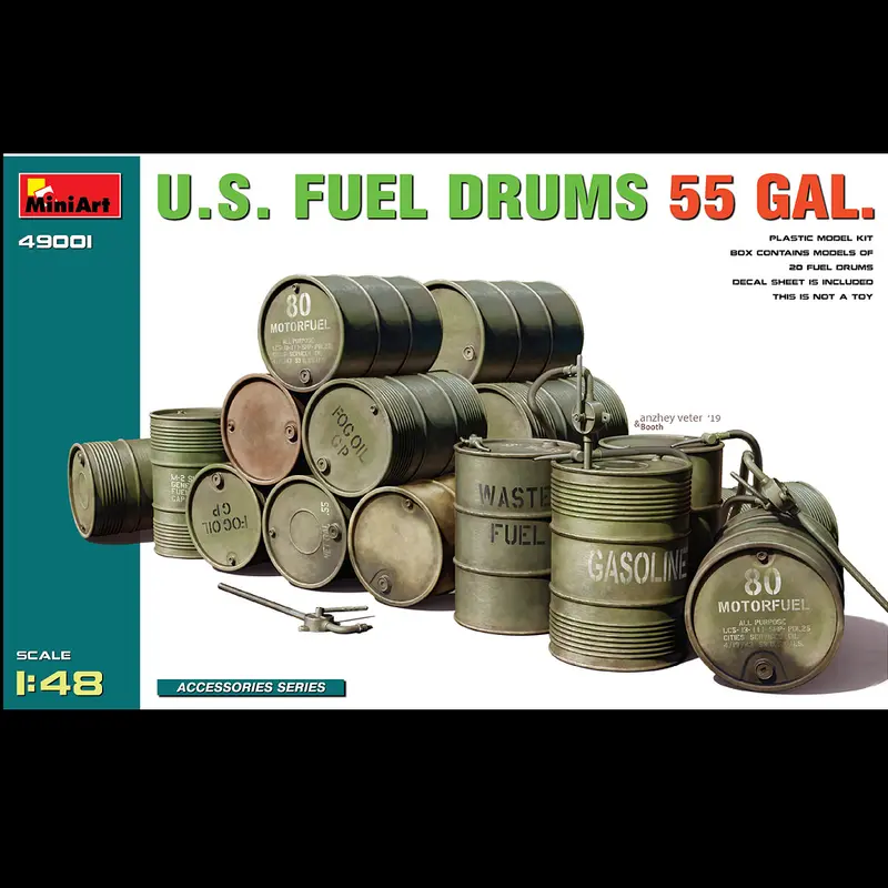 MiniArt U.S. Fuel Drums 55 Gal. - 1