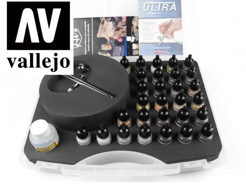Model Air - Military Colours & Airbrush Set