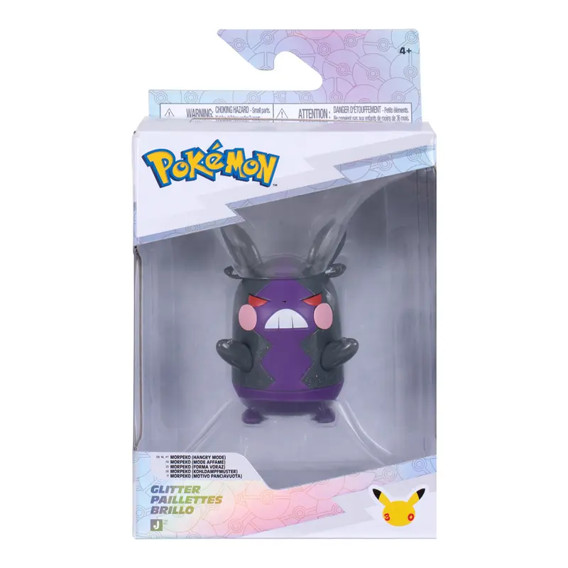 Mopeko Hangry Mode - 30th Anniversary Pokémon Glitter 3" Battle Figure