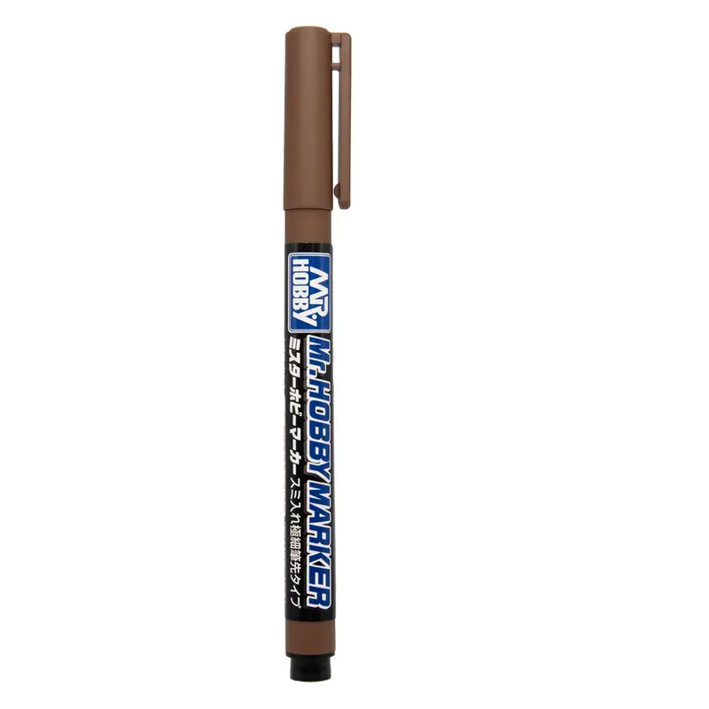 Mr. Hobby Super Fine Tip Brush Pen Brown - Panel Line