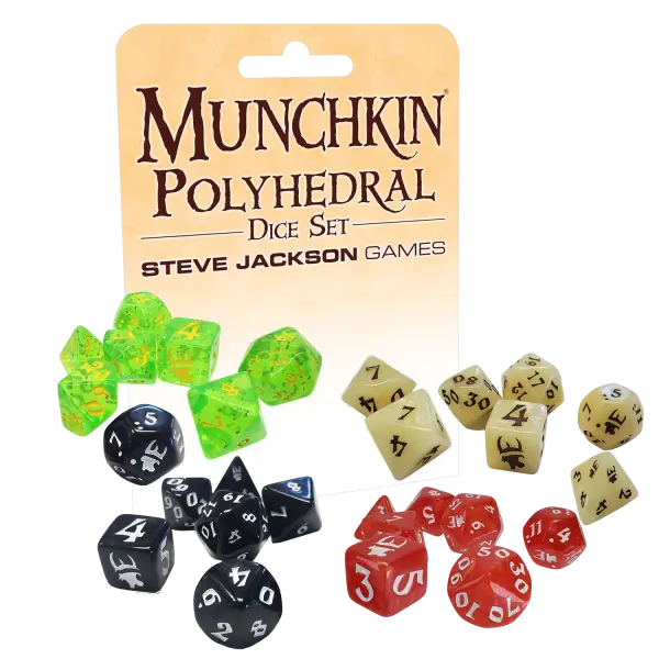 Munchkin Polyhedral Dice Set Green/Yellow