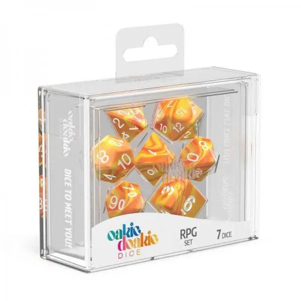 Oakie Doakie Dice RPG Set Gemdice - Sunstone (7)