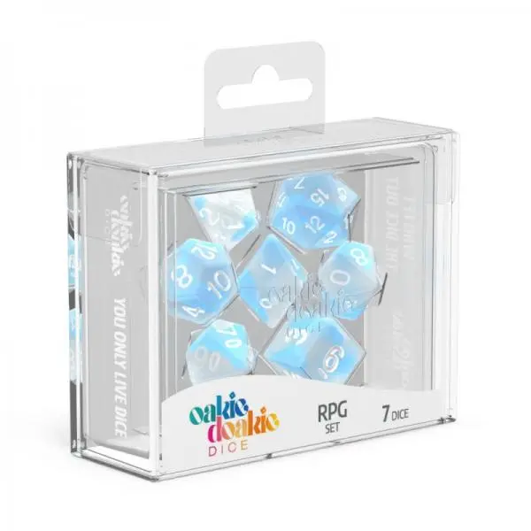Oakie Doakie Dice RPG Set Glow - Arctic