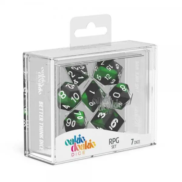 Oakie Doakie Dice RPG Set Glow - Dark Biohazard