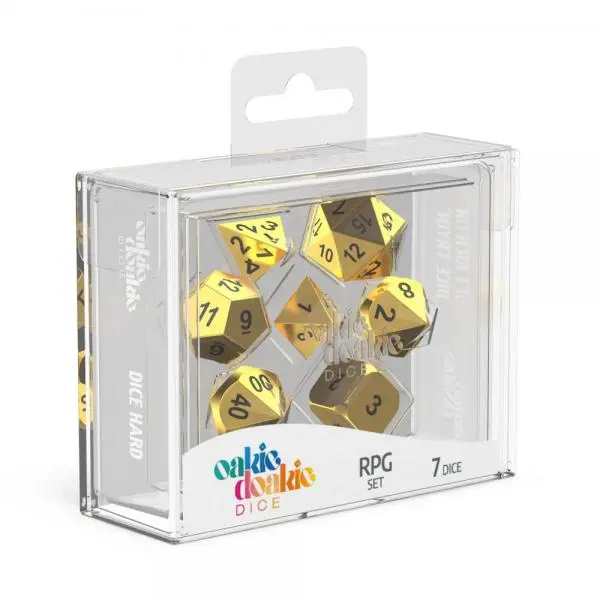 Oakie Doakie Dice RPG Set Metal Dice Aurym