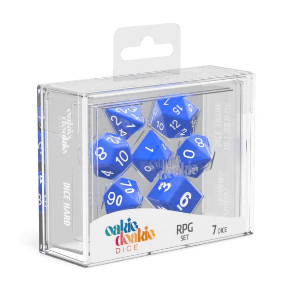 Oakie Doakie Dice RPG Set Solid - Blue (7)
