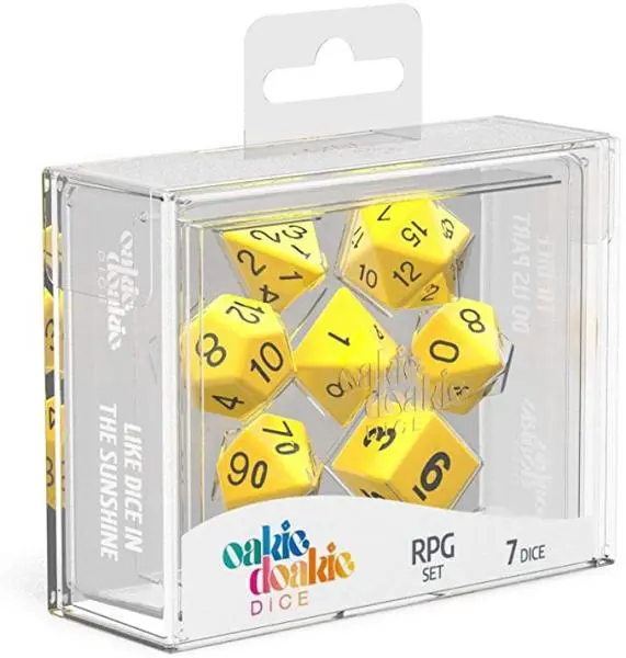 Oakie Doakie Dice RPG Set Solid - Yellow (7)