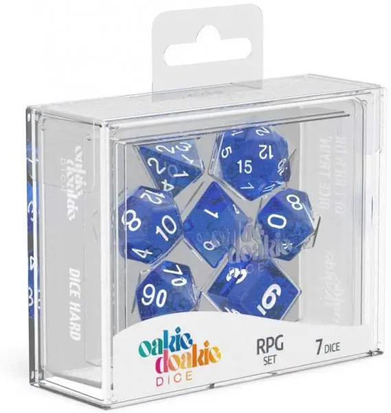 Oakie Doakie Dice RPG Set Speckled - Blue (7)