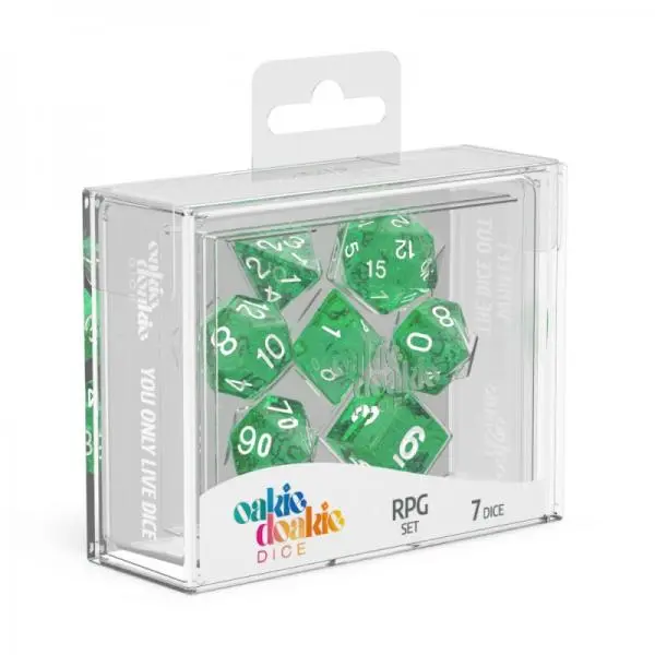 Oakie Doakie Dice RPG Set Speckled - Green (7)
