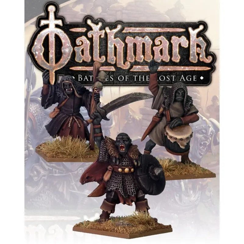 Oathmark Orc King, Wizard & Drummer