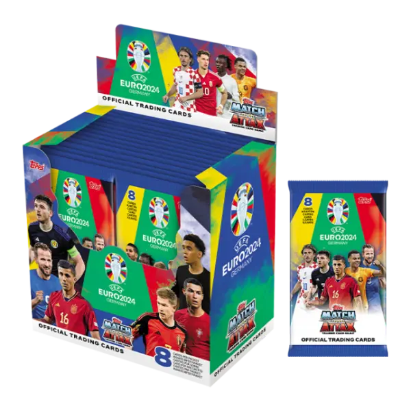 Official Euro Match Attax 2024 Card Packets Box