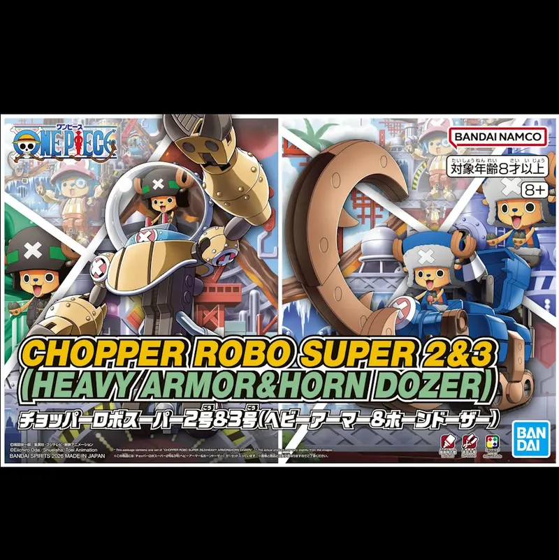 One Piece Chopper Robo Super 2&3 Heavy Armour & Horn Dozer - Model Kit