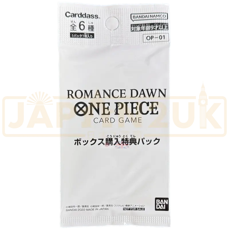 One Piece Romance Dawn OP-01 Japanese Promo Booster Pack