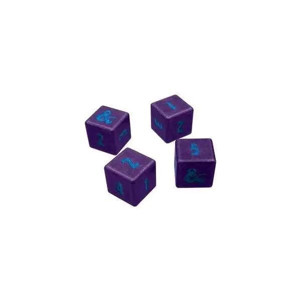 Phandelver Campaign 4D6 Heavy Metal Dice - Royal Purple and Sky Blue