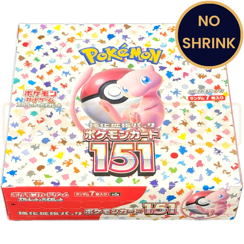 Pokemon 151 sv2a No Shrink Japanese Booster Box