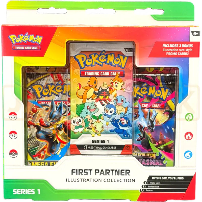 Pokemon 30th Anniversary First Partner Illustration Series 1 English Collection Box