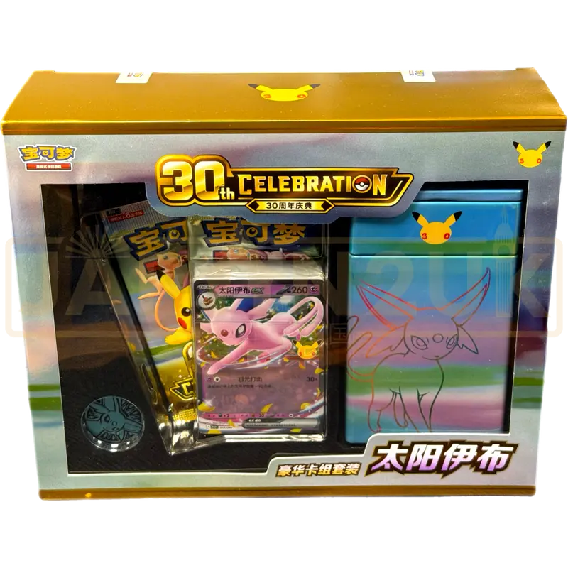 Pokemon 30th Celebration Espeon Simplified Chinese Deluxe Deck Set