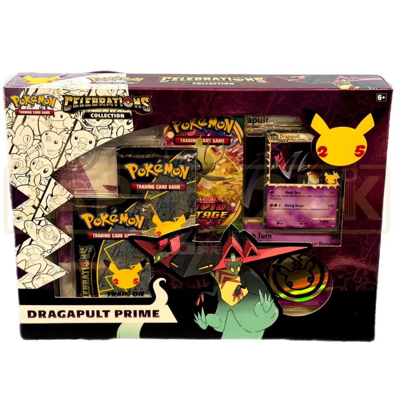 Pokemon Celebrations Dragapult Prime English Collection Box