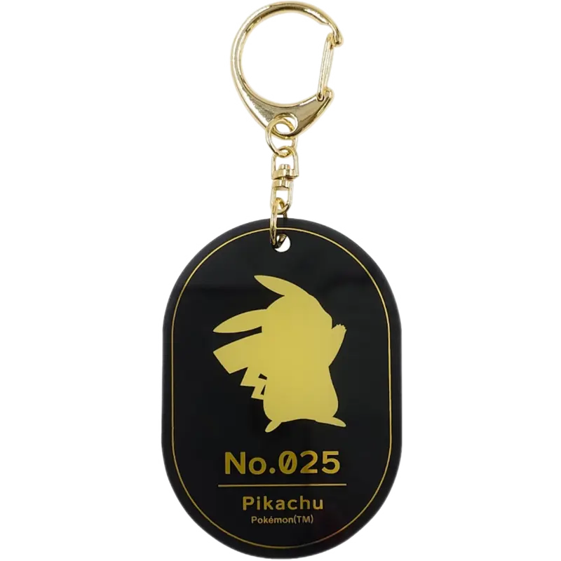 Pokemon Center Japan - 0025 Pikachu Foil Stamp Acrylic Charm/Keychain