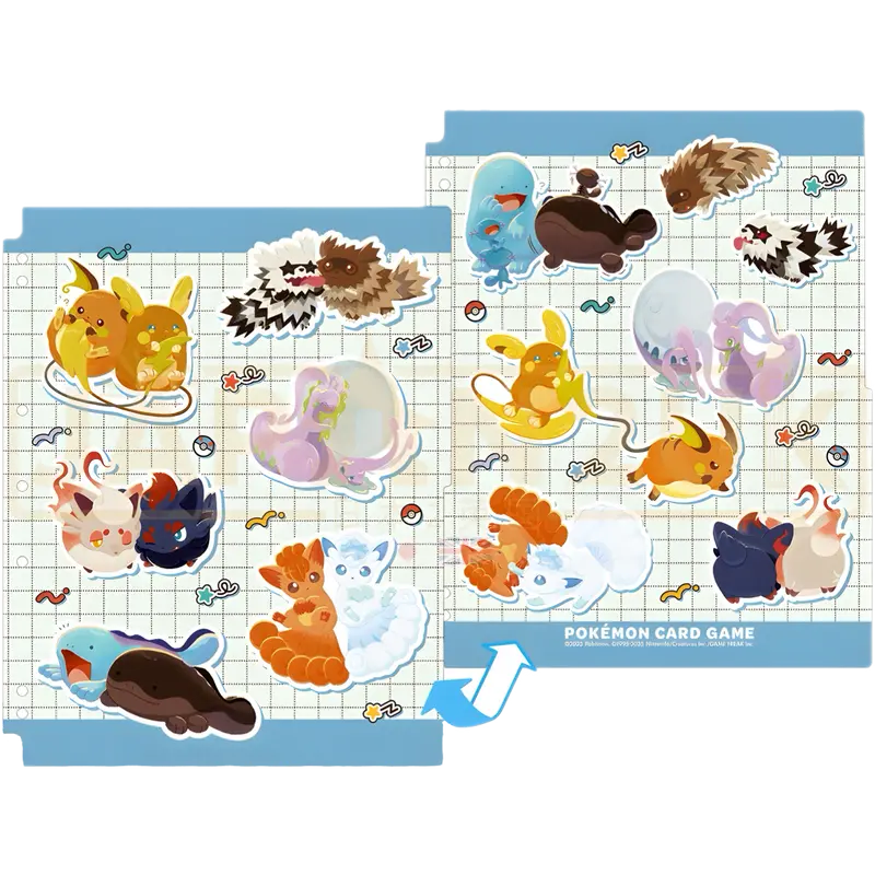 Pokemon Center Japan - Raichu, Vulpix Wooper & Friends Binder Refill Pages Pack